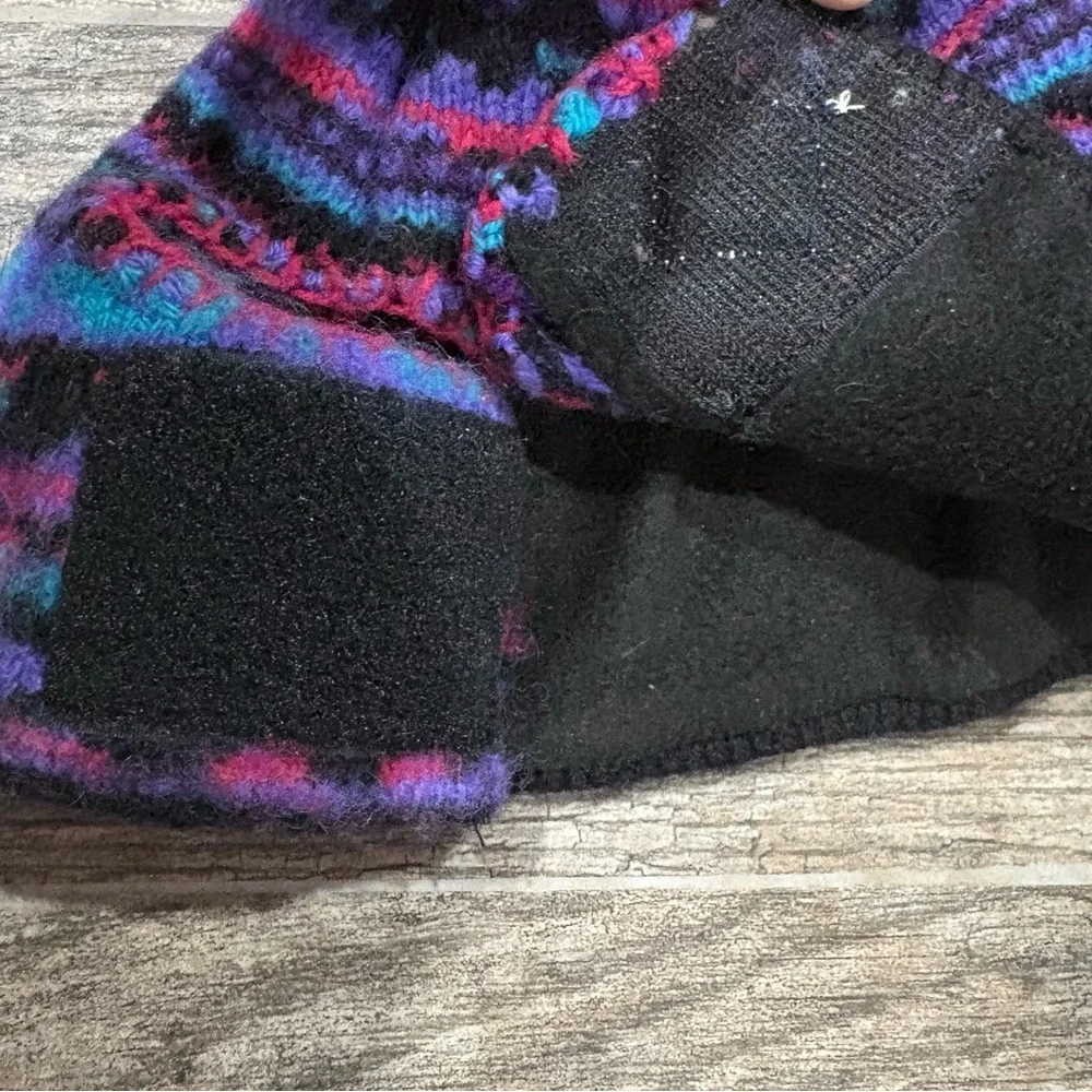 Vtg Merkley Headgear 100% Wool Kids Hat Beanie Knit Fair Isle Multicolor Unisex
